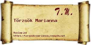 Törzsök Marianna névjegykártya